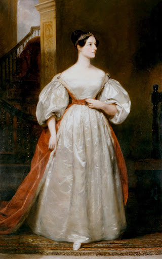 Ada Lovelace in white dress