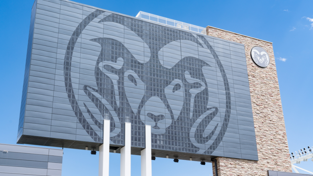 csu rams football stadium sign