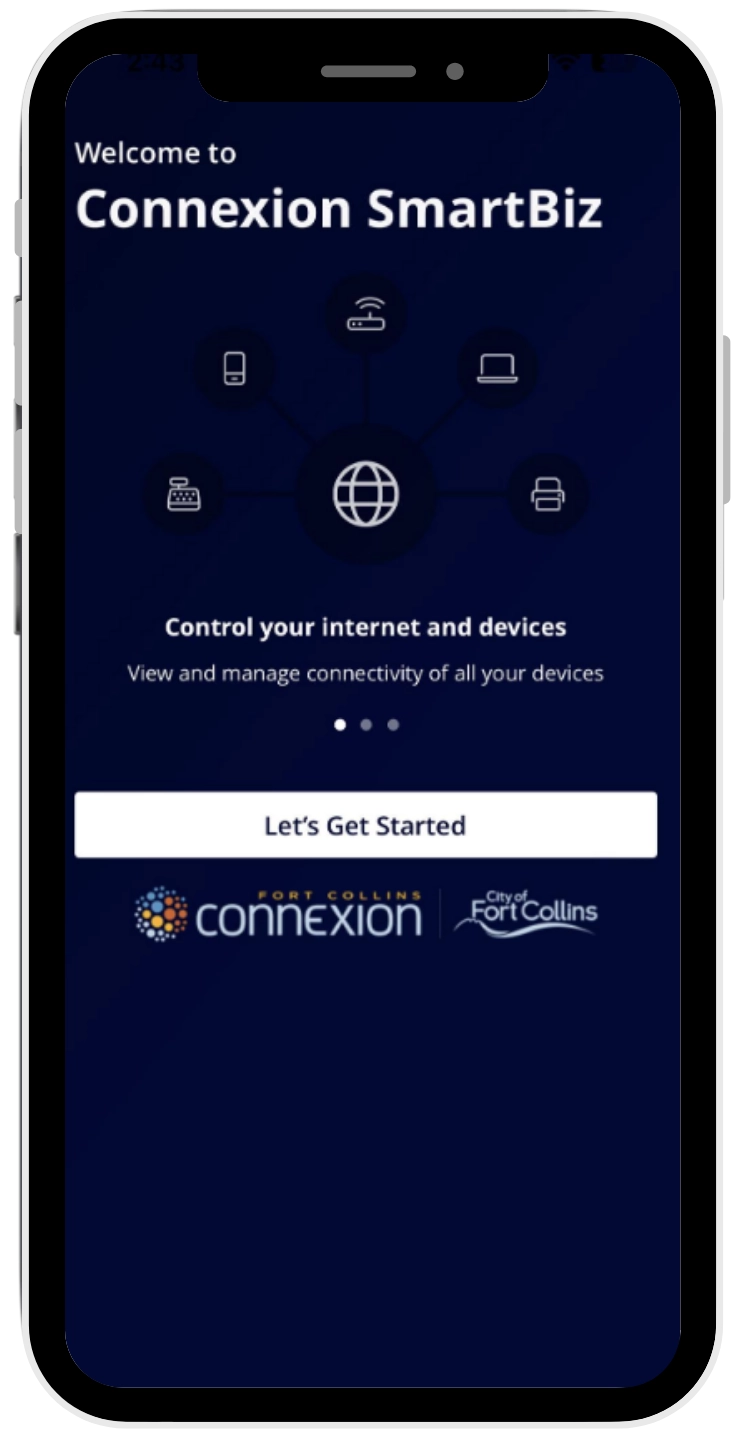 phone-mockup-that-reads-welcome-to-connexion-smart-biz phone mockup
