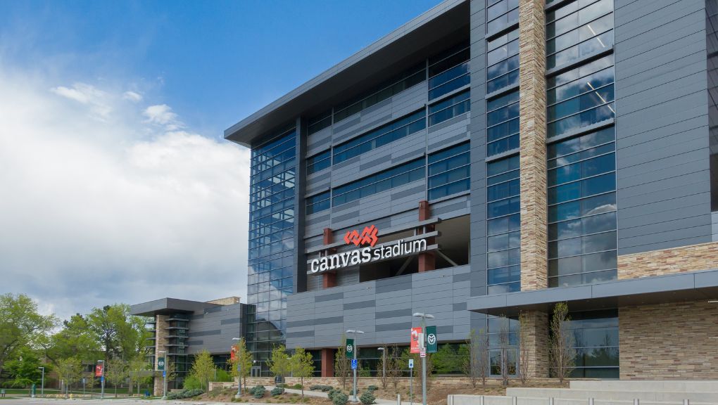 Canvas Stadium at CSU exterior of the building